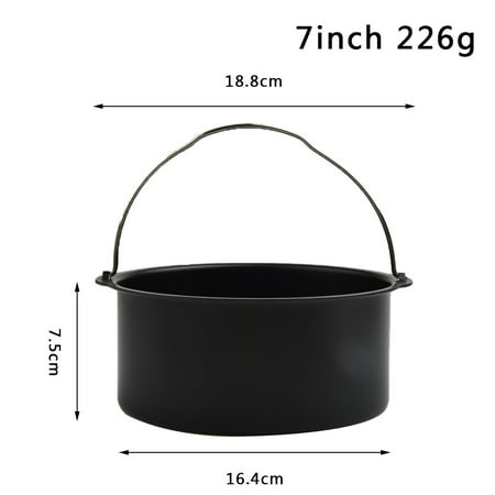

JINGT 7 Round Baking Mold Air Fryer Basket Tray Cake Mould Non Stick Pan