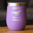 thumbnail image 2 of Bevvee Insulated Wine Tumbler 12 oz Horses Keep Me Stable Equestrian Enthusiast Gifts Tumblers, 2 of 4