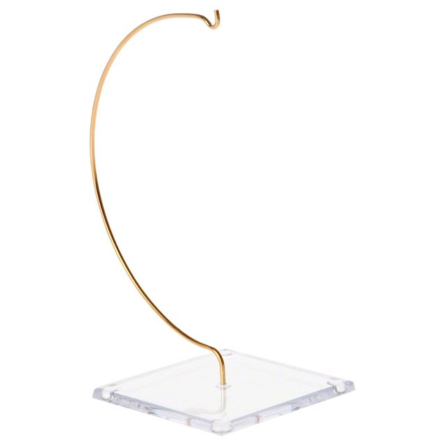 Plymor Cintre en Fil Métallique avec Base Carrée Fine en Acrylique Transparent de 3.25 Pouces, 6 Pouces H (12 Pack)