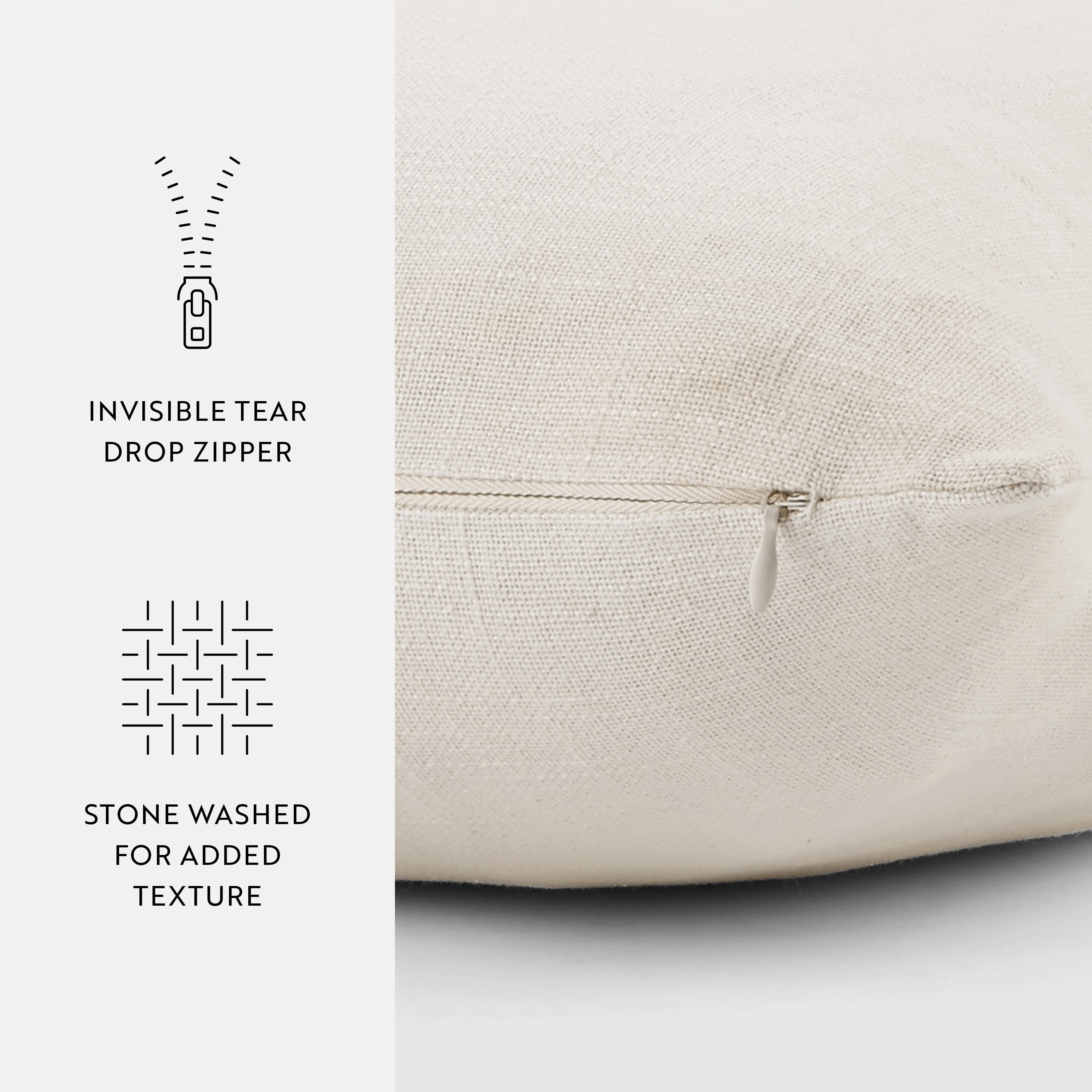 Noble Linens 2-Pack Cotton Slub Decor Throw Pillows Solids Olive & Natural