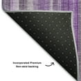 thumbnail image 3 of Addison Rugs Mayfield Washable Transitional Stripes Purple Rectangle Rug, 9' x 12', 3 of 6