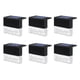 thumbnail image 1 of Luces de valla de jardín de panel solar 3000K Lámparas de escalera de luz solar decorativas recargables LED RGB IP55 Iluminación de camino impermeable 6 piezas Guardurnaity HA009198-02B, 1 of 6
