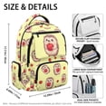 thumbnail image 6 of HUIACONG Cute Hedgehog Apple Print School Backpack for Teens Age 7-18 Multi Pocket Scuff Resistant Lightweight Adjustable Padded Straps Water Repellent Bookbag for School Travel Daily Use, 6 of 7