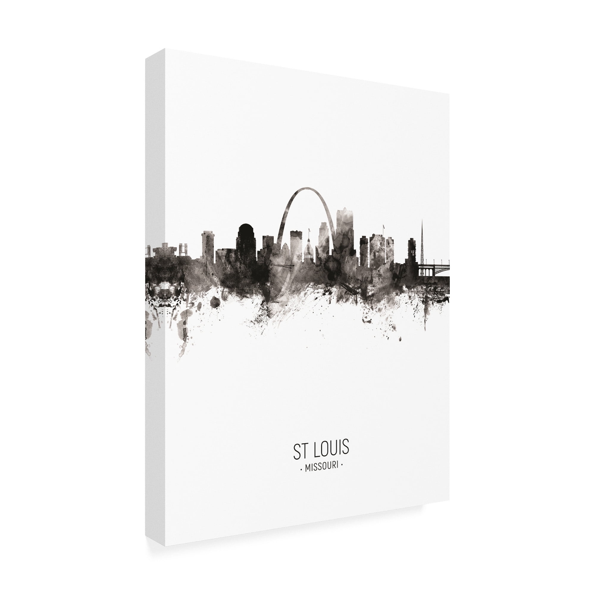 Trademark Fine Art 'St Louis Missouri Skyline Portrait II' Canvas Art by Michael Tompsett
