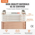 thumbnail image 2 of VEVOR Heat Exchanger, 5"x 12" 100 Plates Brazed Plate Heat Exchanger, Copper/316L Stainless Steel Water To Water Heat Exchanger For Floor Heating, Water Heating, Snow Melting, Beer Cooling, 2 of 9