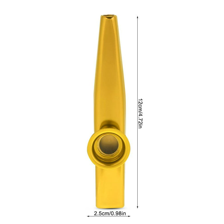 Upgrade Metal Kazoo, Adjustable Tone Professional Aluminum Alloy Kazoo with  Five Flute Diaphragms, Food Grade Mouthpiece with Cover and Sling Design