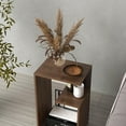 thumbnail image 3 of Tuhome Everet 25" High 3-Tier Shelf Side Table Dark Brown - Black Wengue, 3 of 9