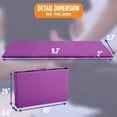 thumbnail image 7 of FDW 4'x10'x2" New Folding Panel Gymnastics Mat, Perfect for Indoor/Outdoor Exercise(Purple), 7 of 7