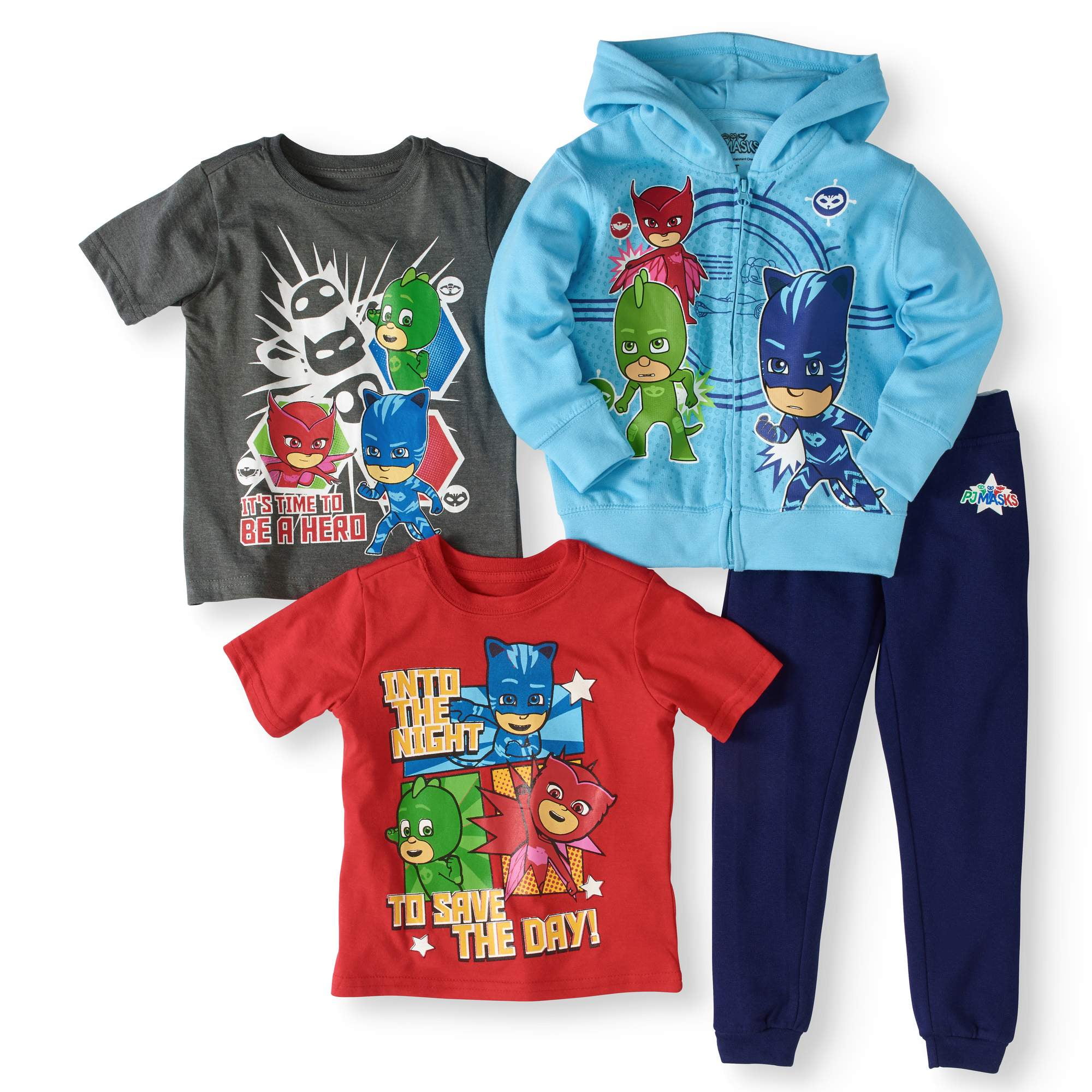 Toddler Boy Hoodie, TShirts, And Jogger Pants 4Pc Set
