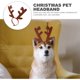 thumbnail image 4 of Diadema navideña para mascotas, diadema para disfraz de mascota, diadema navideña con astas, tocado festivo para mascotas, 4 of 6