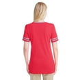 thumbnail image 3 of Jerzees Ladies' 4.5 oz. TRI-BLEND Varsity V-Neck T-Shirt - 602WVR, 3 of 4