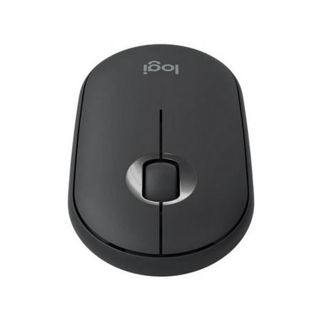 Logitech - Pebble i345 Bluetooth Optical Ambidextrous Mouse for iPad - Graphite