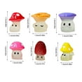 thumbnail image 7 of 6pcs Luminous Mini Resin Mushrooms, Cute Wild Mushrooms Statue Decoration, Micro Landscaping Decoration, Miniature Fairy Garden Accessories for Rooms Courtyards Gardens Potted, 7 of 7
