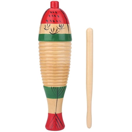Wooden Guiro Percussion Instrument Fish-Shaped Musical Percussion ...