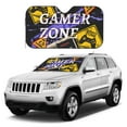 thumbnail image 2 of DouZhe Car Sunshades for Windshield, Game Time Gamer Zone Pattern Car Sun Shade Block Heat and UV Rays, 55" x 30", 2 of 8