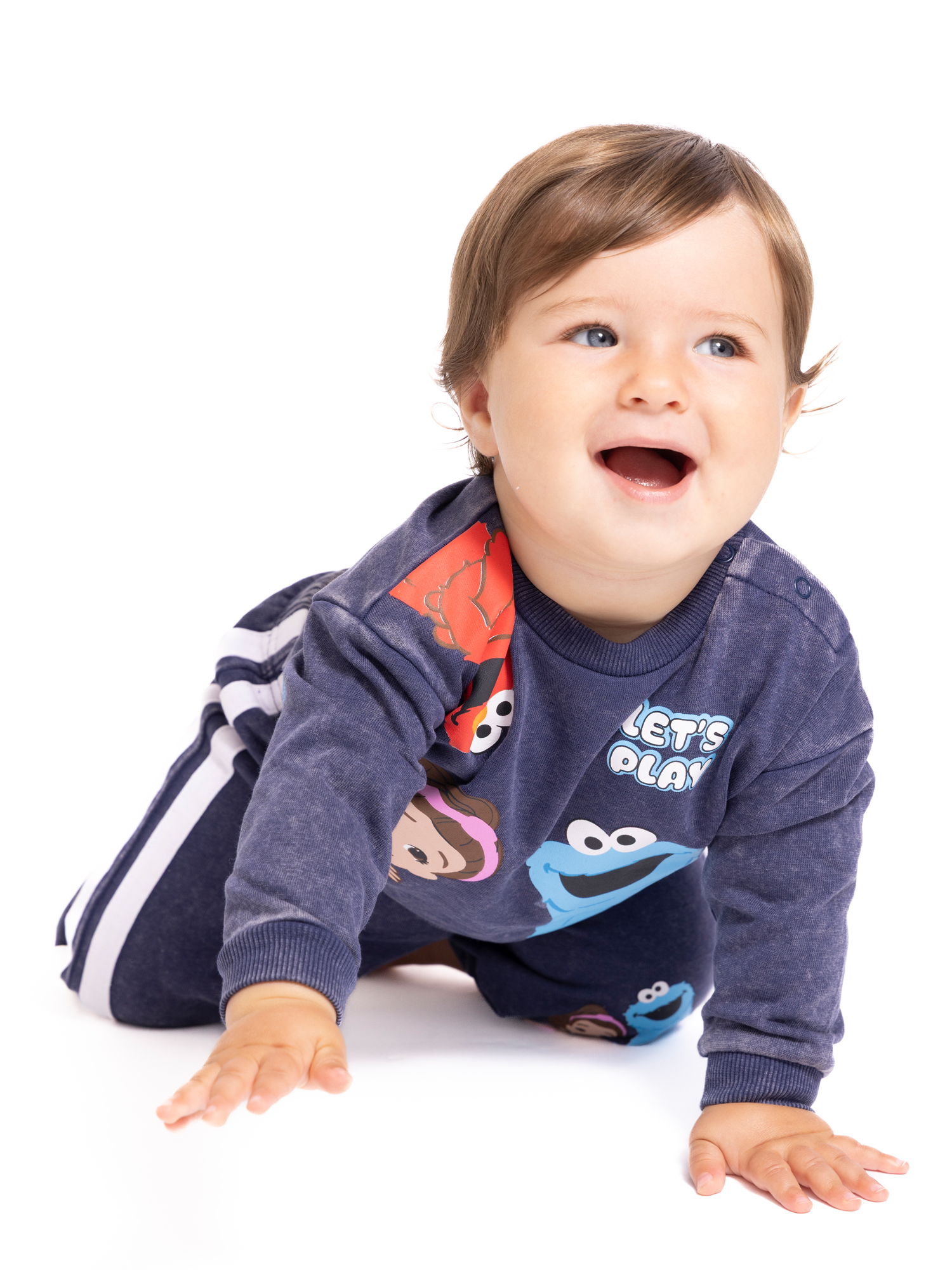 Ms. Rachel x Sesame Street Baby Graphic Sweatshirt and Sweatpants Set, 2-Piece, Sizes 0/3M-24M