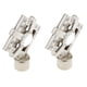 thumbnail image 1 of Cateissary 2xPeacock Tail Window Curtain Pole End Finals Drape Head Dia.28mm Rod Tratamientos de ventanas Plata 12.5x10 cm, 1 of 1