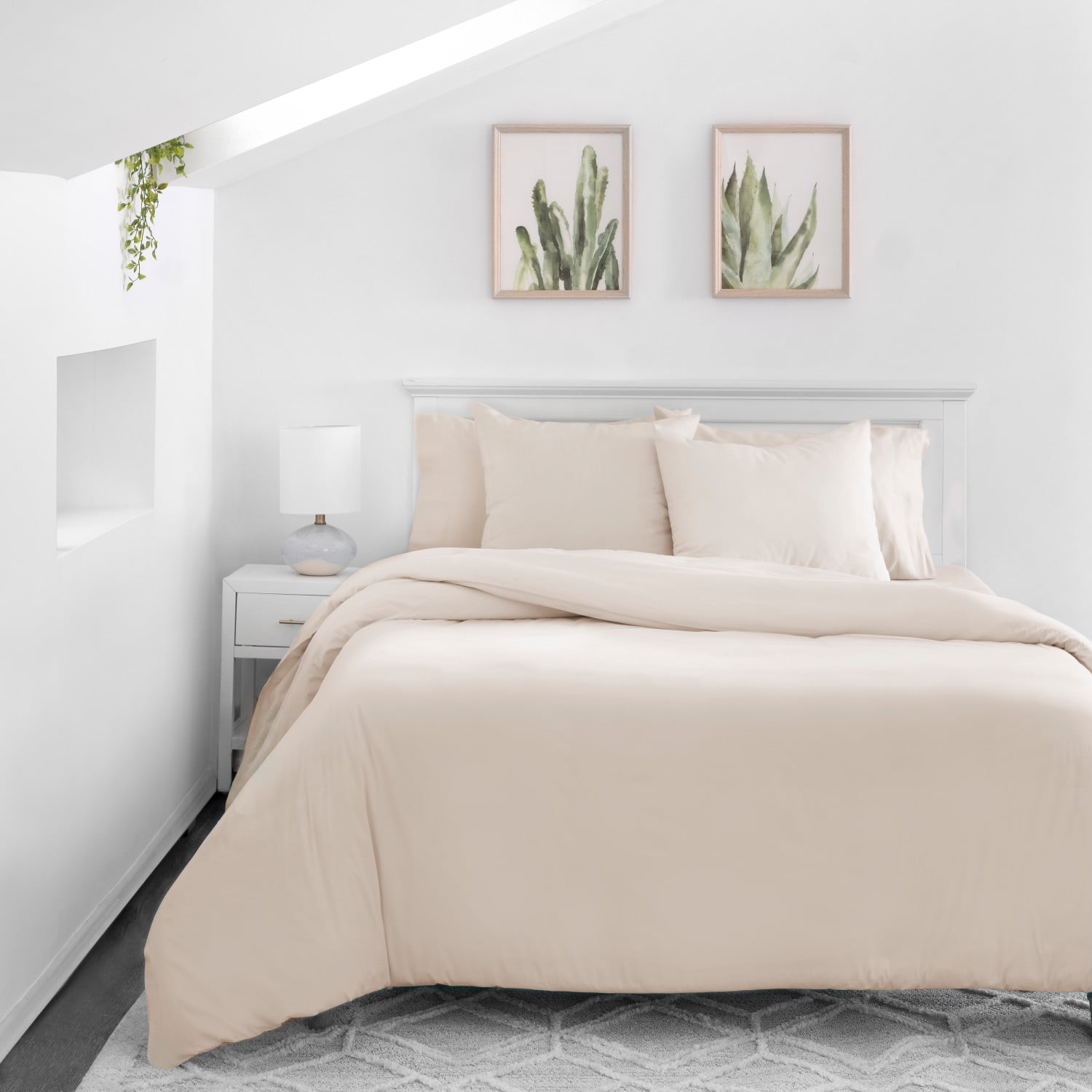 Welspun Basics, 200TC 100 Cotton Percale, Cozy King Duvet Cover Set