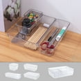 thumbnail image 1 of Kctiaxy Drawer Organizer 4 Piece Clear Plastic Drawer Organizer, Multi-Size Organizer , Makeup Dresser Storage Box, Kitchen and Desk Organizer Kitchen Appliances, 1 of 1