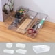 thumbnail image 1 of Set organizador de cajones de plástico transparente de 4 piezas - Caja de almacenamiento de varios tamaños para maquillaje, cocina, escritorio y tocador, 1 of 6