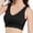 Black, variant on AWZXDE Womens Sports Bras Wireless Seamless Hollow Mesh Breathable Thin Plus Size Yoga Workout Bra