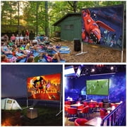 InstaHibit 100 Portable Projector Screen with Stand 16:9 HD Fast Folding Indoor Outdoor Home Theater Backyard Movie
