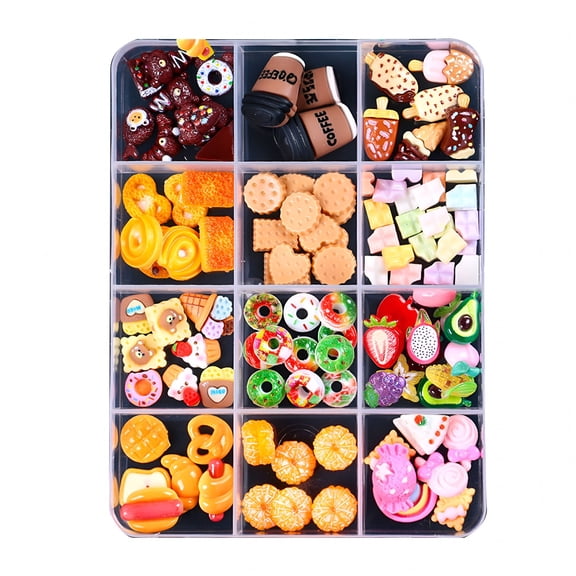 DESIGNICE Jewelry Charms Set 3D Nail Art Charm Set Assorted Mini Acrylic Resin Decorations Cute Nail Charms for Diy Crafts Nail Design Accessories Beginner-Friendly Nail Charms