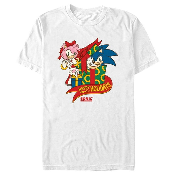 Men's Sonic the Hedgehog Happy Holidays Couple  Graphic T-Shirt