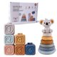 thumbnail image 4 of Bloques de construcción Montessori para niños pequeños, juguete de bloques de silicona suave, torre de apilamiento, sonajero mordedor de baño, bloques de construcción, educativo, 4 of 4