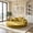 Yellow, variant on AUU Convertible Sofa Bed, Multi-Functional Circular Futon Couch, Adjustable No-Assembly Compressed Corduroy Floor Lounge for Apartment, Office, Bedroom, or Living Room