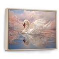 thumbnail image 2 of Designart "Graceful Mirage Of Swans Amidst Clouds I" Animals Swans Floater Framed Canvas Wall Art, 2 of 5