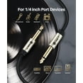 thumbnail image 5 of GEARit Guitar Instrument Cable, 6.35mm Mono Jack with Alloy Connector and Nylon Braided, 6 ft, 2 Pack, 5 of 6