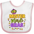 thumbnail image 3 of Inktastic Mister Mardi Gras with Crown and Dots Boys Baby Bib, 3 of 4