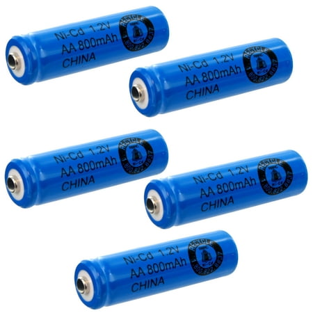 5pc AA 1.2V 800mAh NiCd Rechargeable Button Top Assembly Cell Batteries USA SHIP