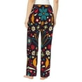 thumbnail image 3 of Goofa Colorful Mexican2 Printed Soft Pajama Pants for Women, Wide Leg Comfy Casual Lounge Yoga Pants-, 3 of 9