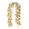 thumbnail image 2 of 4Th Of July Wreaths For Front Door 1 Pack Fall Garland Maple 5.7Ft/Piece Hanging Vine Garland Artificial Autumn Garland Thanksgiving Decor For Home Wedding Fireplace Party Christmas,White Home Brand, 2 of 5