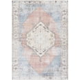 thumbnail image 3 of Mark&Day Washable Rugs, 5x7 Leihoek Traditional Charcoal Area Rug, Blue Orange Grey Carpet for Living Room, Bedroom or Kitchen (5'3" x 7'3", Machine Washable), 3 of 10