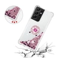 thumbnail image 5 of Funda para Samsung Galaxy S21 Ultra 5G con Brillo Líquido Flotante, Purpurina, Parachoques y Anillo Giratorio Soporte, 5 of 5
