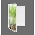thumbnail image 4 of 16x24 Inch Bathroom Mirror Cabinet with Adjustable Glass Shelves, Recessed Metal Framed Medicine Cabinet for Storage, White, 4 of 9