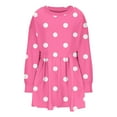 thumbnail image 4 of Lindreshi Fall Dresses for Teens with Long Sleeves Women's Winter New Polka Style Dress V-Neck Bubble Sleeve Pleated Dress, 4 of 5