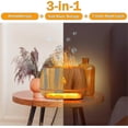 thumbnail image 4 of 2024 3 In 1 Himalayan Salt Rock Aroma Diffuser, Ultrasonic Essential Oil Diffuser, Simulation Flame Humidifier, Coloured Light Mist Diffuser, Wood Gra, 4 of 5