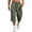 Army Green-490427BB, variant on Men's Capri Cargo 3/4 Pants Baggy Wide Leg Below Knee 3/4 Cotton Cargo Casual Shorts Drawstring Lightweight Cargo Shorts Men Black XXL