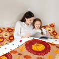 thumbnail image 4 of Manfei Harvest Season Full Size Comforter Sets,Orange Pumpkin Maple Leaf Bedding Comforter Set,Polkadot Reversible,3 Pieces,1 Comforter and 2 Pillowcases, 4 of 7