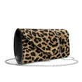 thumbnail image 2 of Xixirimido Clutch Purse for Women Formal Evening Bags for Wedding Party Cocktail Prom Leather Envelope Bag with Detachable Chain, Brown Leopard, 2 of 7
