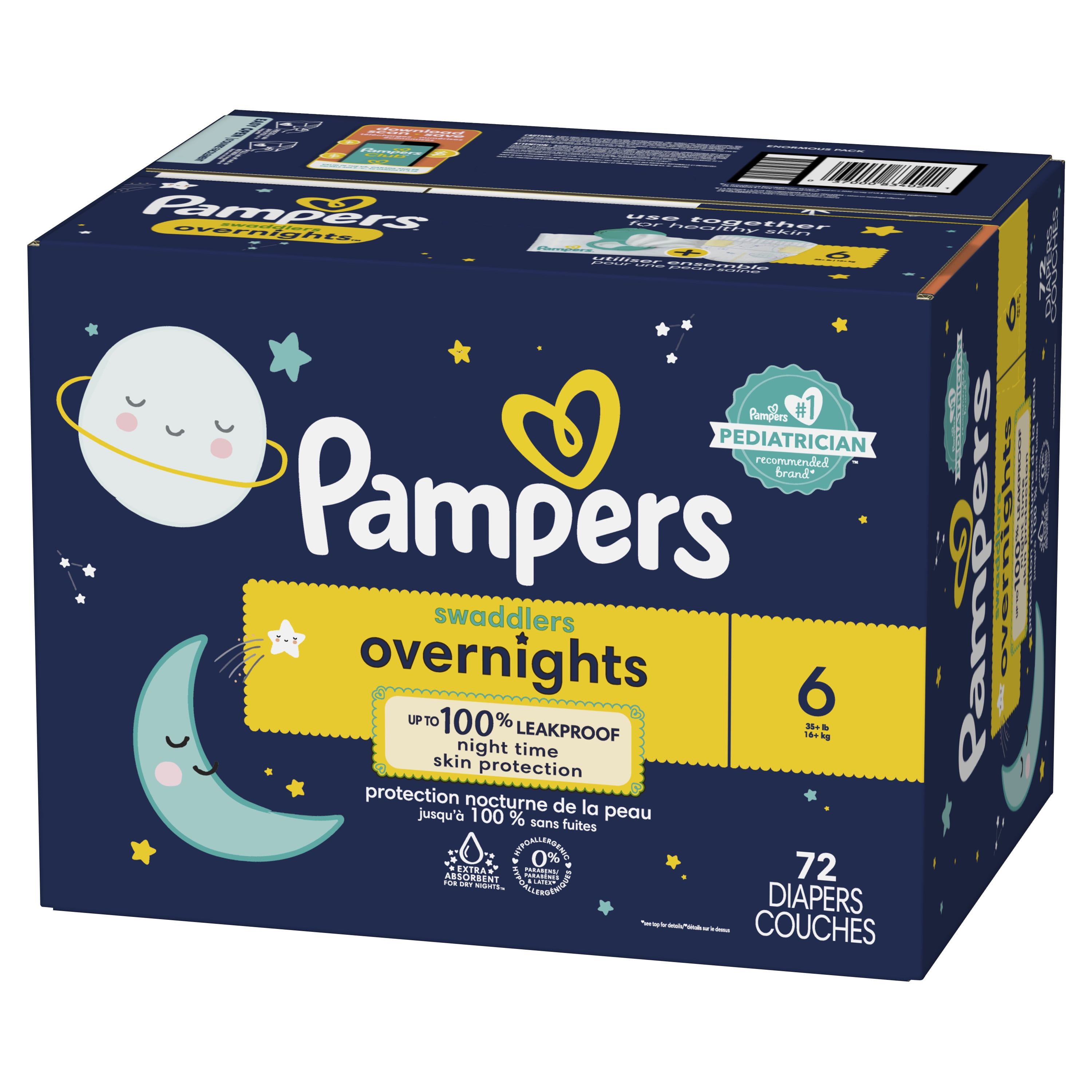 Pampers overnight sale