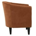 thumbnail image 3 of Fox Hill Trading Marlee Traditional Polyester Fabric Club Chair in Burnt Orange, 3 of 4