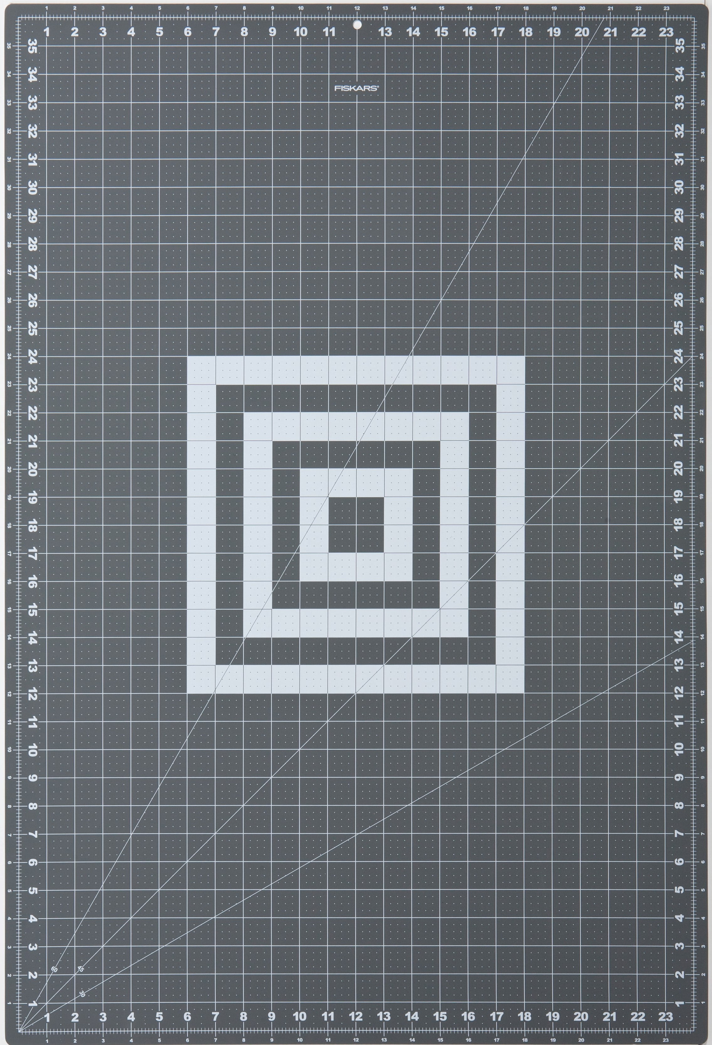 (2 pack) Fiskars 24" x 36" Self-Healing Double-Sided Cutting Mat, Gray and White