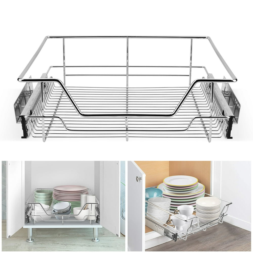 EBTOOLS Pull Out Slide Out Under Sink Drawer Basket Space