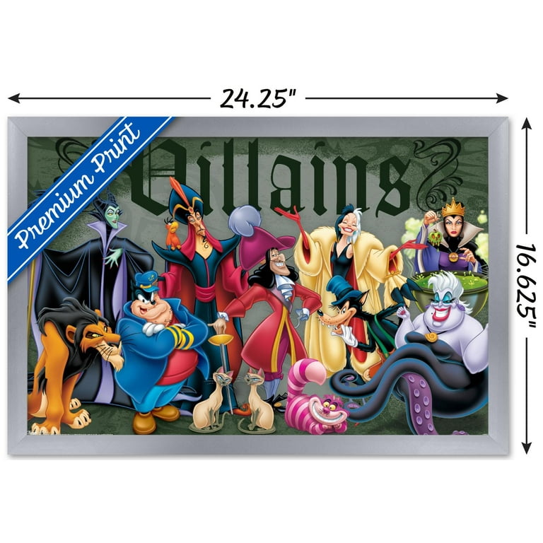 Disney Villains - Group Pose Wall Poster, 14.725