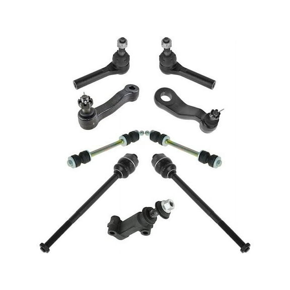 Front Tie Rod End and Sway Bar Link Kit 9 Piece - Compatible with 2001 - 2003, 2005 - 2006 Chevy Silverado 1500 HD 4WD 2002